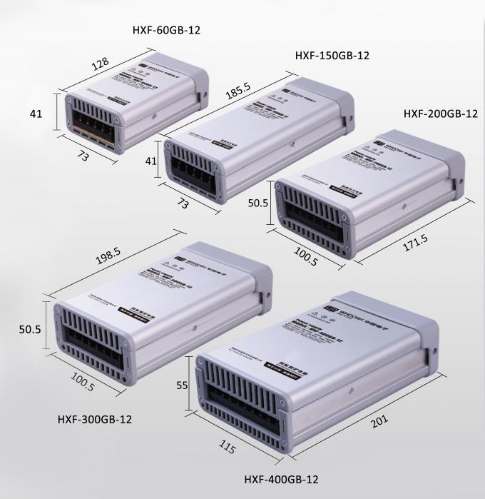 180-264Vac παροχή ηλεκτρικού ρεύματος των αδιάβροχων οδηγήσεων 5Amp 12V 60W SMPS για το φωτισμό των οδηγήσεων 3